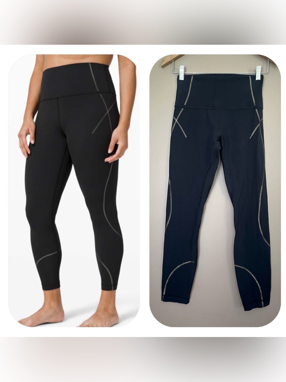 {Lululemon} Align High-Rise Pant 25" Gold Special Edition Leggings in Black - 6